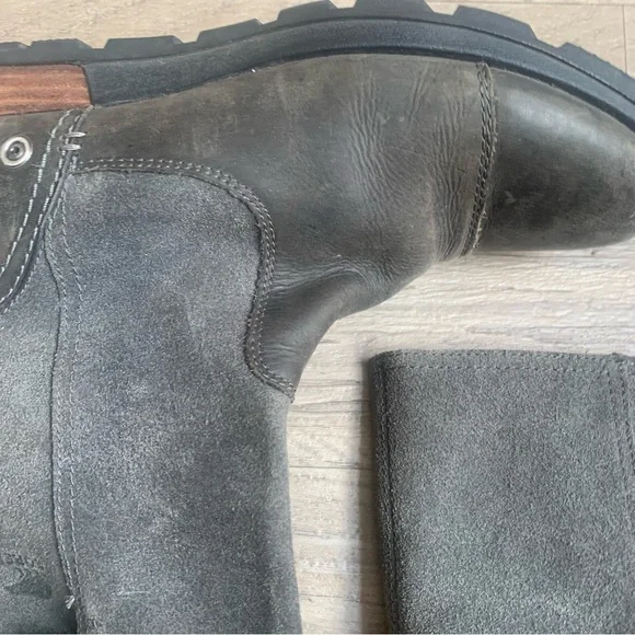 Sorel Major Pull On Buckle Suede Leather Contrast Boots - Picture 3 of 16